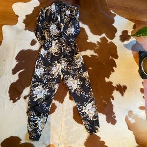 Jumpsuit has elastic at bottom from Boohoo sold out